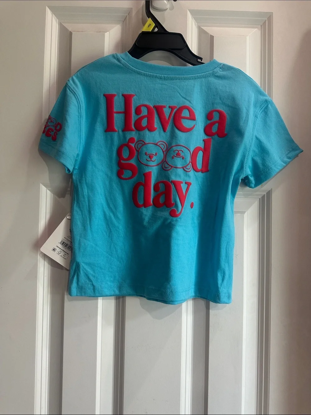 NEW Kids Blue Bear Graphic Tee with Pink Accent size 3T